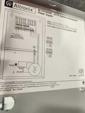 ALTV248300UL ALTRONIX Cctv Power Supply #2