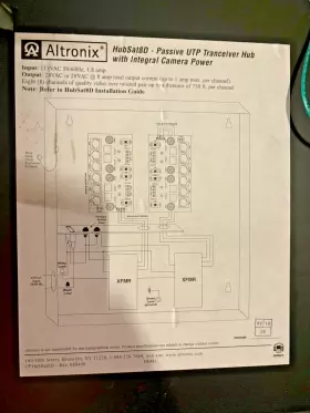 HUBSAT8D ALTRONIX Passive Utp Transceiver Hub Integral Camera #3