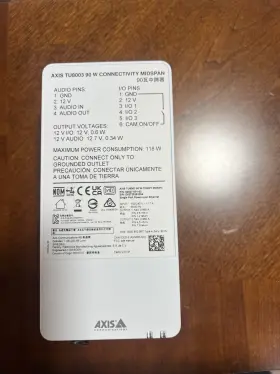 TU8003 AXIS Connectivity Midspan Poe Ieee
