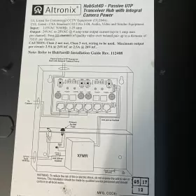 051712 HUBSTAT ALTRONIX Channel Passive Utp Transceiver Hub #2