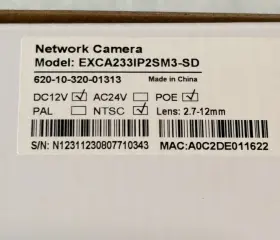 EXCA233IP2SM3-SD INNOTECH SECURITY Recessed Recess Mount Dome