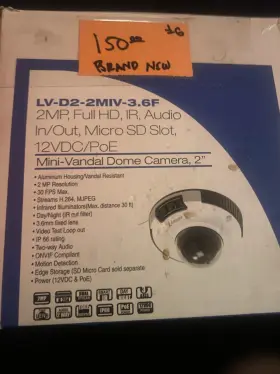 Linear Lv-d2-2miv-3.6f Mini-vandal Dome Camera 2mp Ir Audio Poe