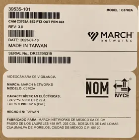 39535-101 MARCH NETWORK Networks Cam Ptz Pen Lens #2
