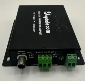 21515-5 OPTELECOM Audio Video Receiver Fiber Optic Interface