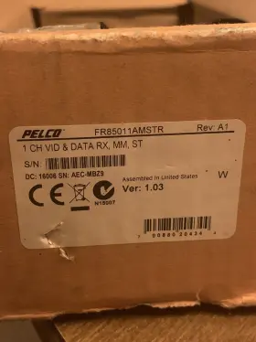 FR85011AMSTR PELCO Video Data Single Rx Fiber Receiver