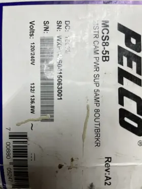 MCS8-5B PELCO Master Camera Power Supply Outputs Circuit #3