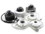 6x Dome Security Cameras 3x Evo-05-lid, 2x P3245-v, 1x Av05cid-200b. Fixed Price $119.99.