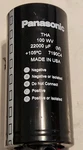 Panasonic Tha 100 Wv 7190c4 22000uf Capacitor- Free Shipping. Fixed Price $29.99.